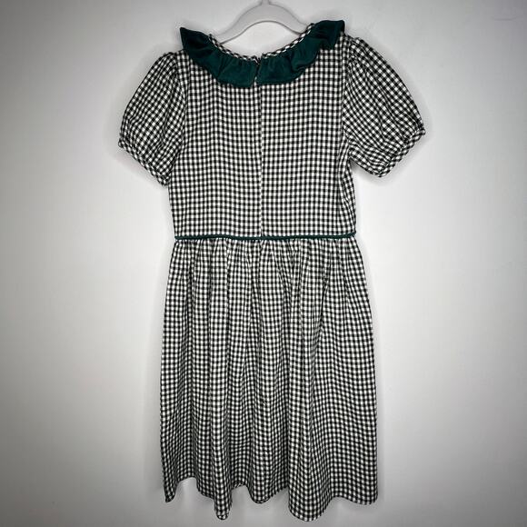 Maison Me Green Plaid Sofia Girls Dress Size 10 - Picture 3 of 6